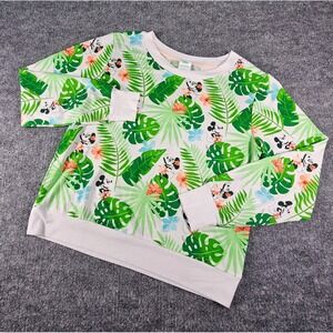 Disney Store Mickey and Minnie Mouse Tropical Hideaway Top Womens M Pullover EUC